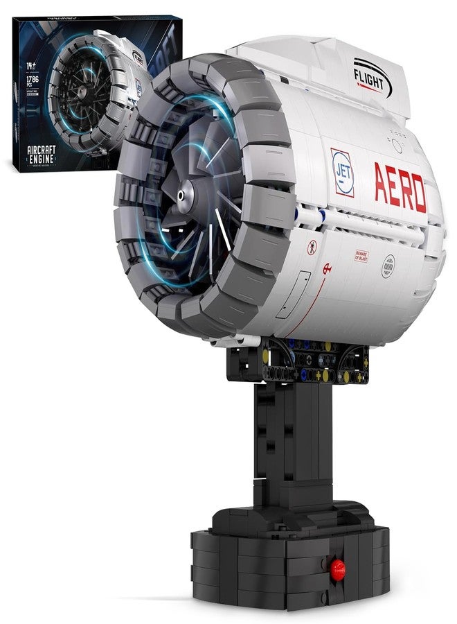 HIGH GODO Aircraft Engine Building Kit That Works, Aircraft Turbofan Engine Model Kit with Motor, Build Your Own Engine Kit, STEM Project for Teens Adults 14+ (1786 PCS) - Image 1